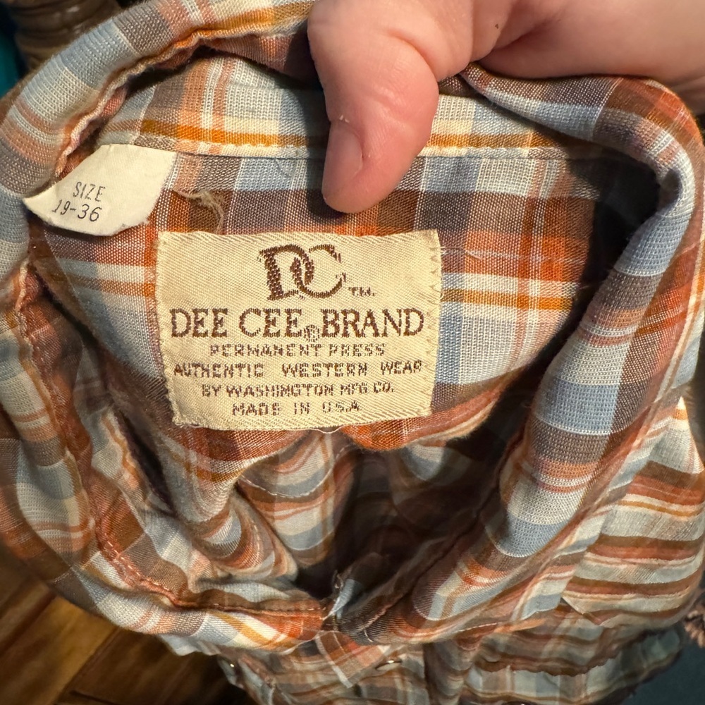 Vintage Dee Cee Brand Shirt Mens 19 Pearl Snap Western USA Made - Picture 3 of 5